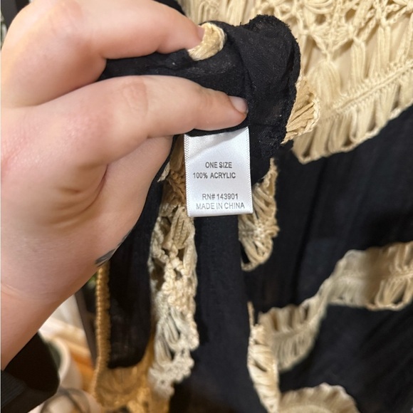 coco + carmen Cream Women's Dress with kimono on top - Picture 11 of 11